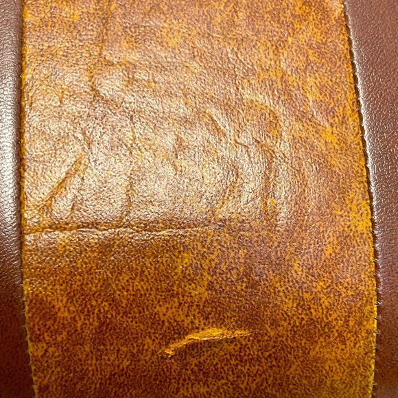 Vintage 60’s 70’s wood leather mini purse handbag possibly doctors bag brown - Picture 8 of 13